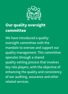 Our quality oversight committee